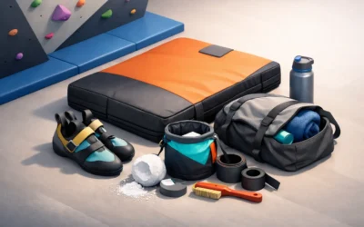 Boulderausrüstung für Hallenbesuch zusammenstellen